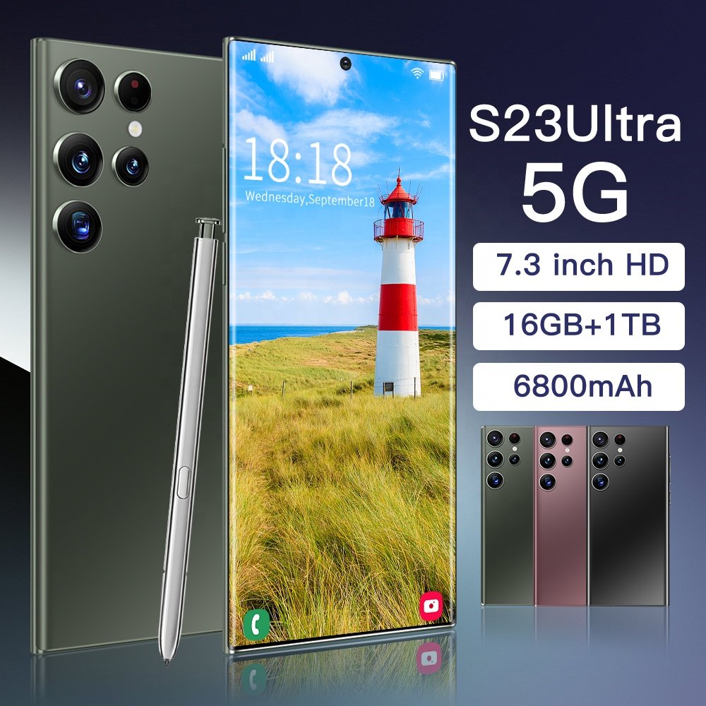 2023 Hot sell S23 ultra OEM Smartphone Android 12GB+512GB 6.7 inch smartphone amoled unlock HD Screen Dual SIM Mobile phones